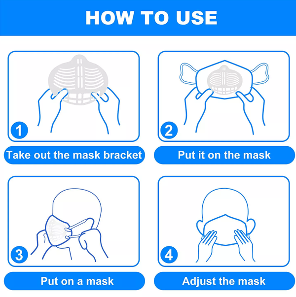 10 Support 3D de masque / Plus d'espace de respiration, meilleure élocution