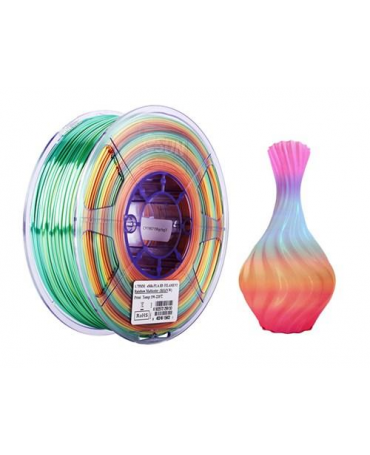 Filament PLA eSilk multicolore arc-en-ciel eSUN 1.75mm - 1kg